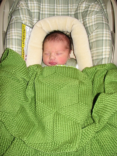 baby and blanket